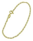 Pulseira folheada a ouro feita com malha malha minosa.