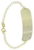 Pulseira folheada a ouro c/ a oração do Pai Nosso